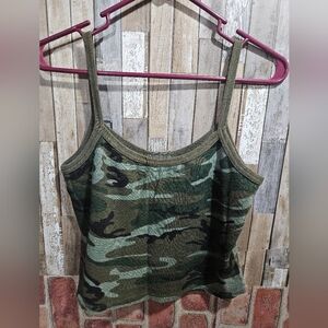 cropped camo cami